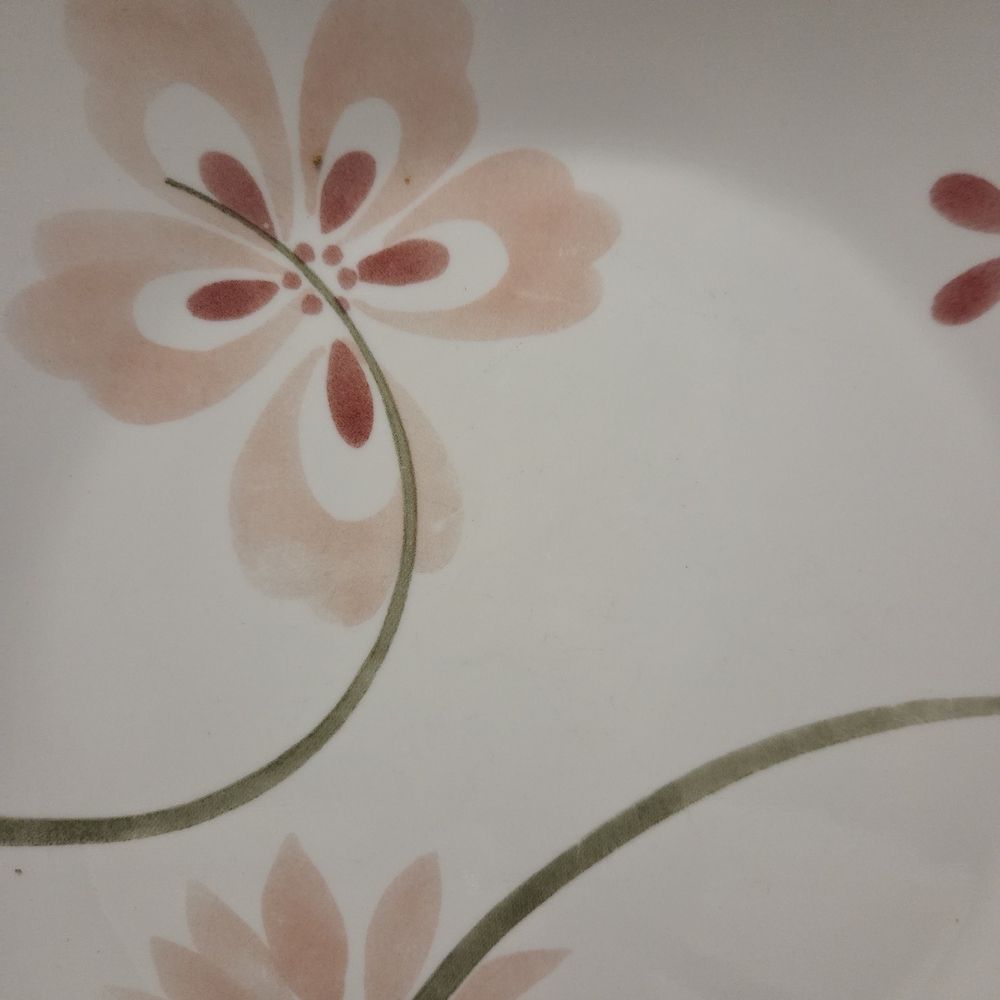 Corelle Floral Square Dinnerware Set - Pink and Green - Picture 5 of 8